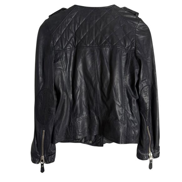 Isabel Marant Atoile Kady Quilted Leather Midnight Blue Moto Biker Jacket Size 4 - Picture 12 of 16